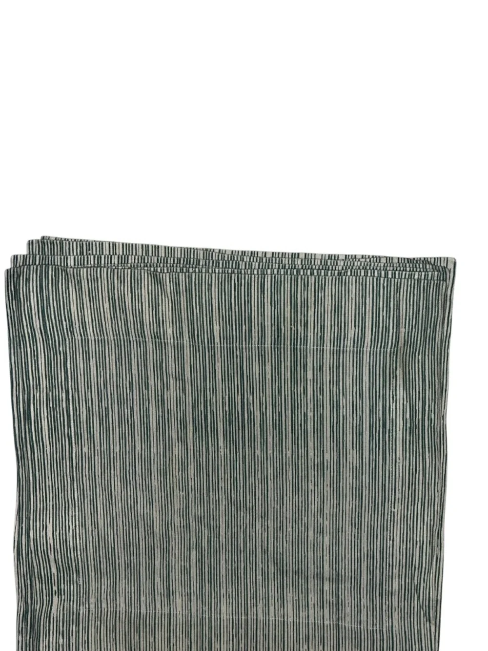 Pehr green Indian block print stripes set 7 cotton placemats